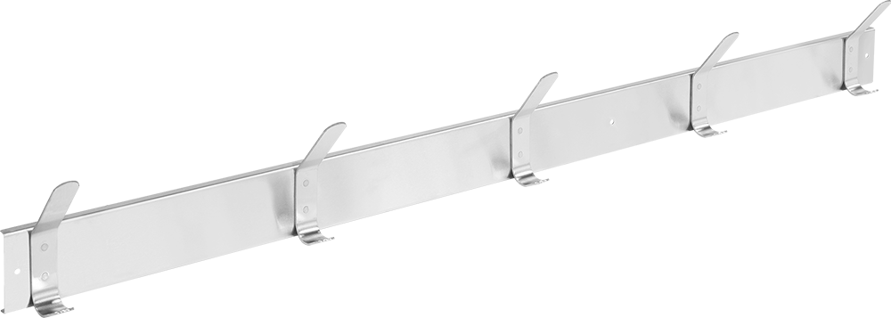 12845A35 - Rack with 5 Hooks, 48&quot; Wide x 5-3/8&quot; High x  2-7/8&quot; Deep Overall